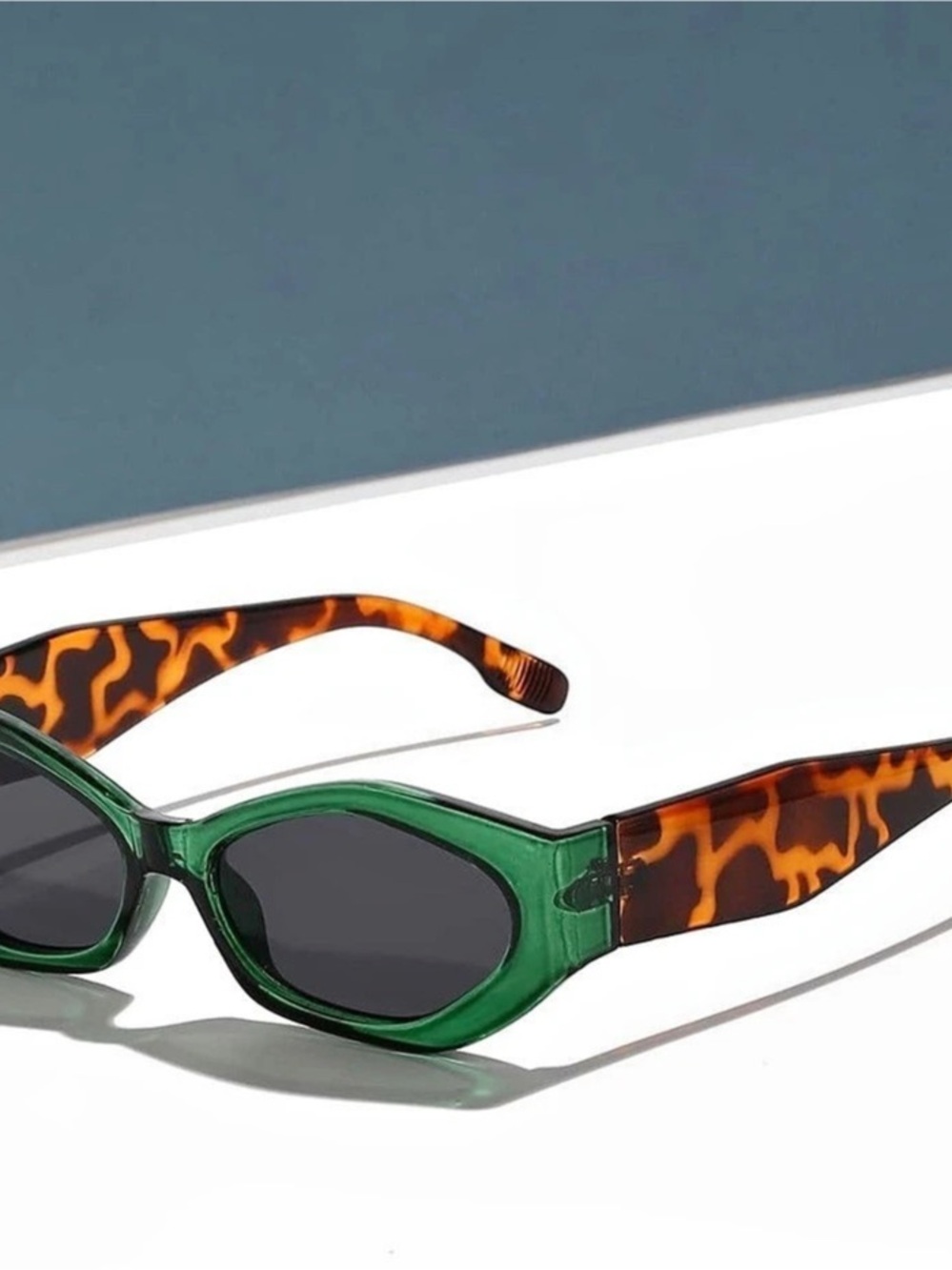 Green & Brown Animal Print Sunglasses